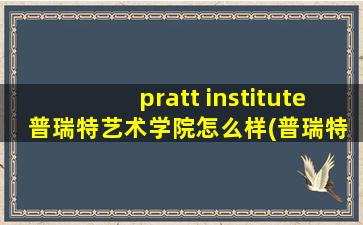 pratt institute 普瑞特艺术学院怎么样(普瑞特艺术学院学费是多少)